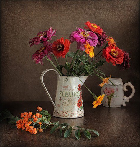 Букет - натюрморт, цветы в вазе, букет - оригинал