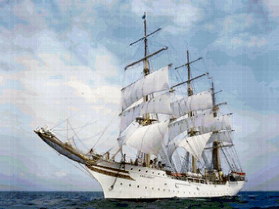 Парусник - море, пейзаж, корабль - предпросмотр