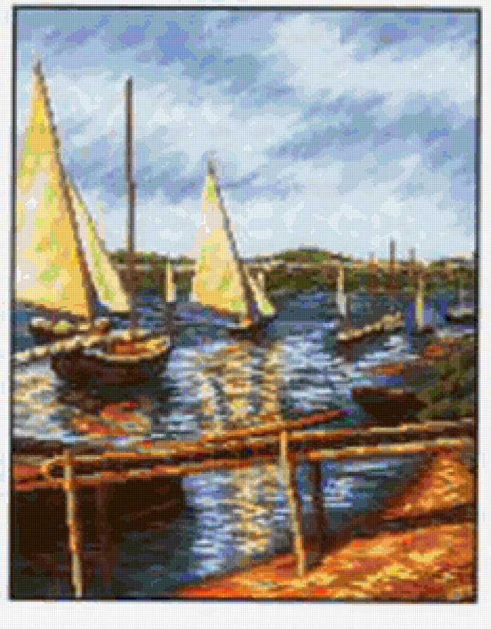 Пристань - пейзаж - предпросмотр