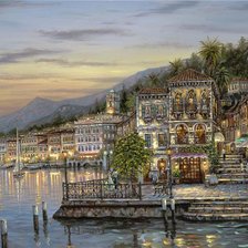 Схема вышивки «Bellagio – Lake Como, Italy»