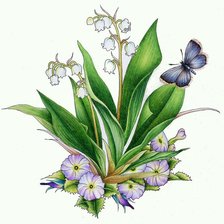 Схема вышивки «Ландыши»