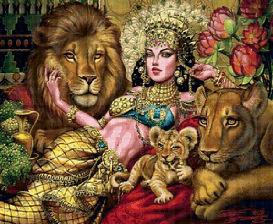 красавица и львы - предпросмотр