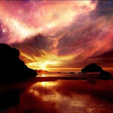 Схема вышивки «закат»