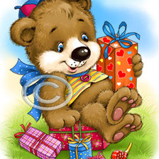 Схема вышивки «Мишка»