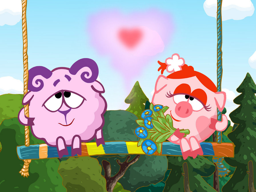 Нюша и Бараш - мультики - оригинал