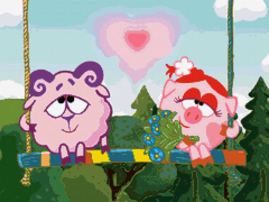 Нюша и Бараш - мультики - предпросмотр