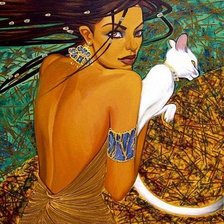 Девушка и кот