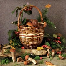 Схема вышивки «грибочки»