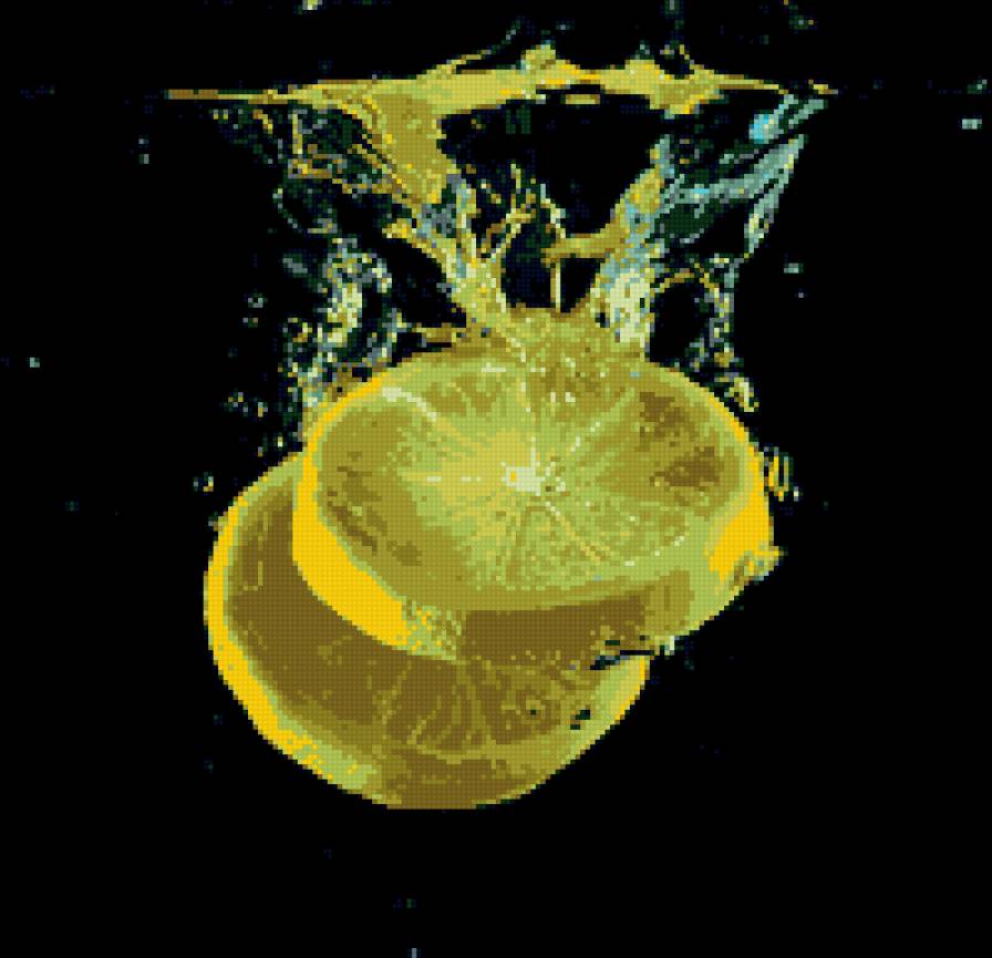 Лимон в воде - фрукты - предпросмотр