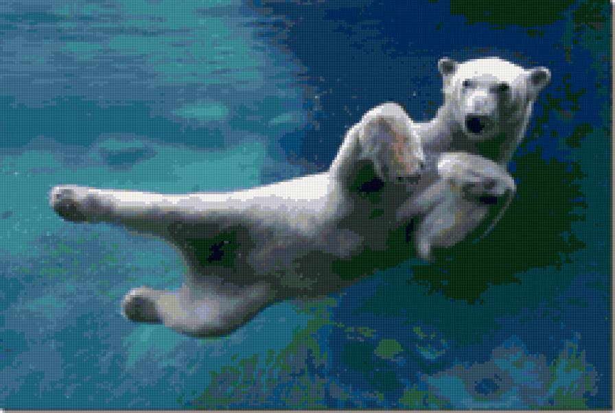 мишка под водой - медведь, животные - предпросмотр