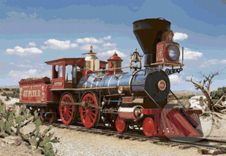 Паровоз 5 - картина.транспорт, паровоз - предпросмотр