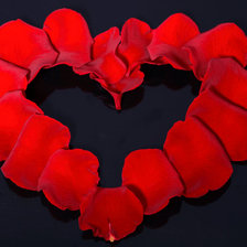 Оригинал схемы вышивки «Сердце из роз» (№82486)