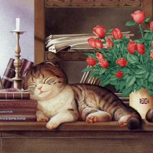 Схема вышивки «Мокото Мурамацу, коты»