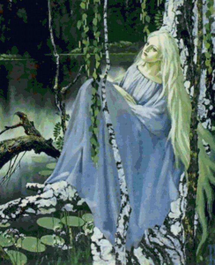 Русалка - живопись, константин васильев, картина - предпросмотр