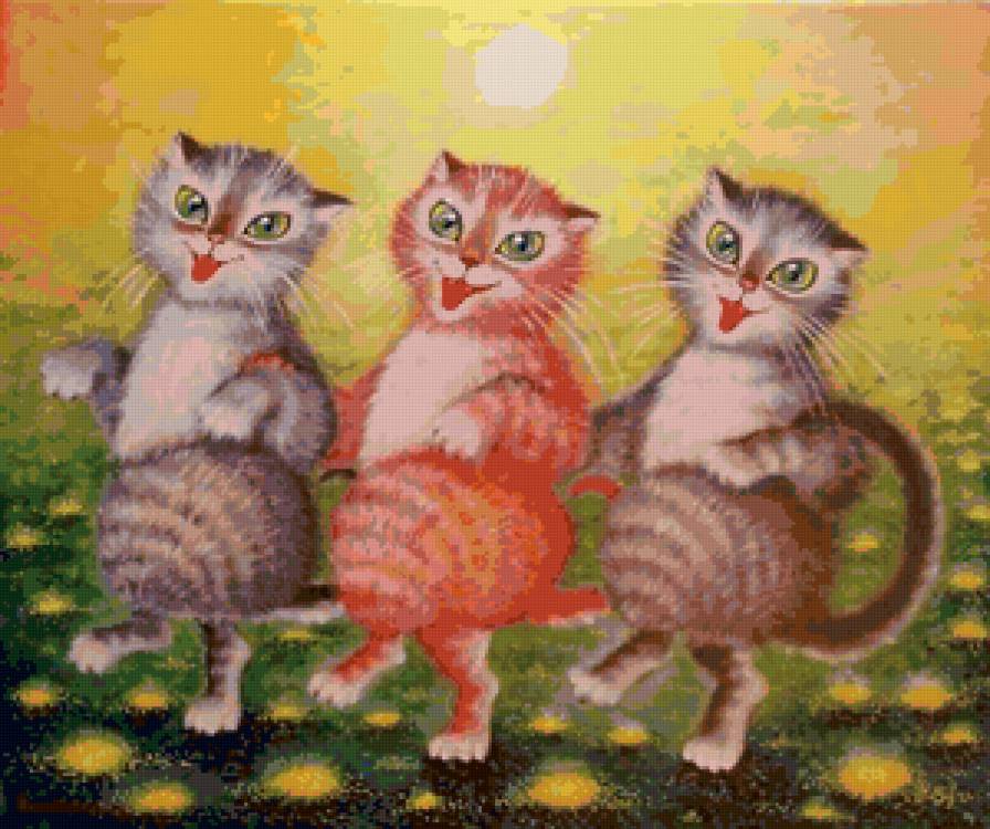 Канкан - коты, животные, живопись - предпросмотр