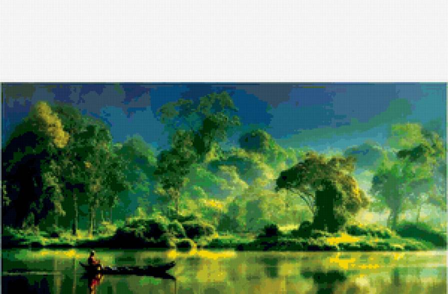 лето - пейзаж, река - предпросмотр