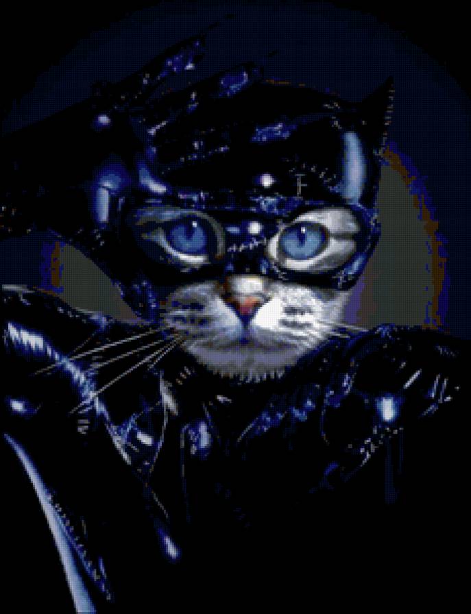 Люди-кошки - животные, коты, живопись - предпросмотр