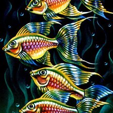 Схема вышивки «рыбки»