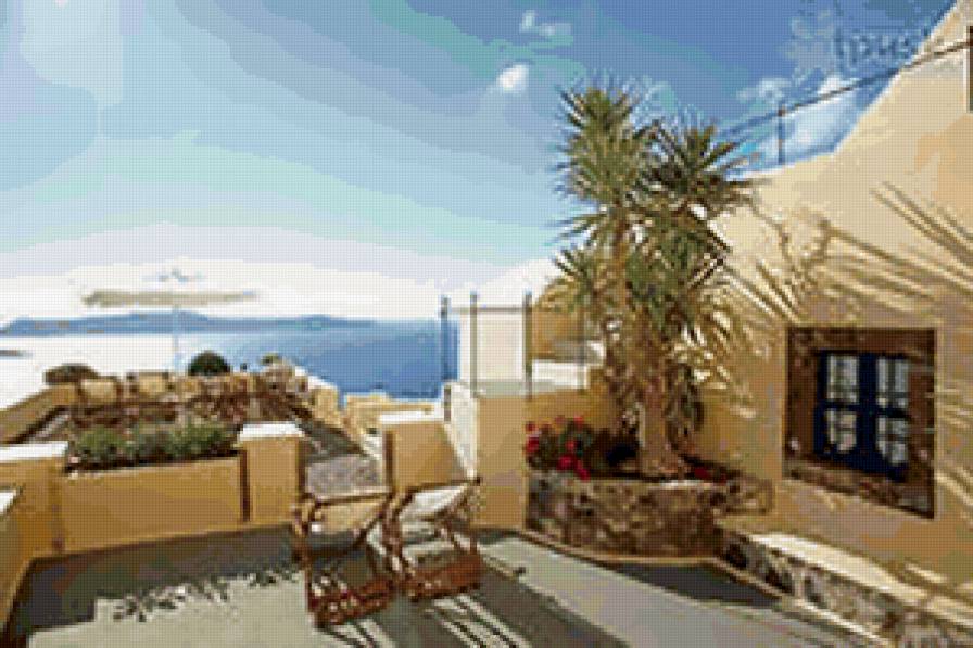 санторини - пейзаж - предпросмотр