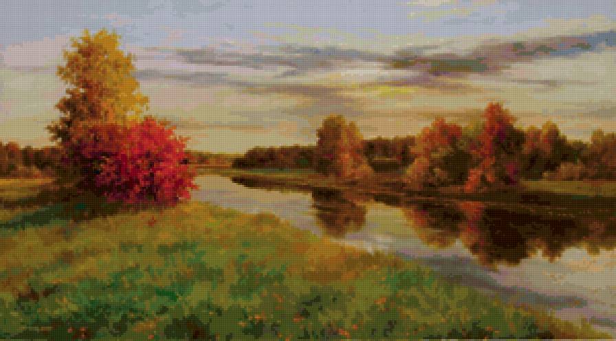 Серия "Пейзаж. Осень" - пейзаж, река, осень - предпросмотр