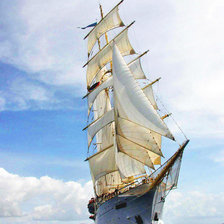 Схема вышивки «кораблик»