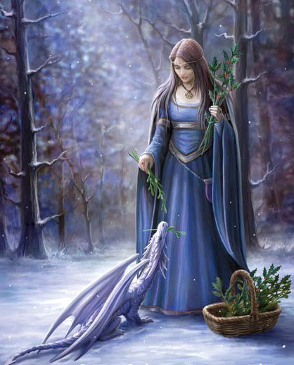 Девушка и Дракон - анна стоукс, драконы, фэнтези, девушка, животные, миф, магия - оригинал