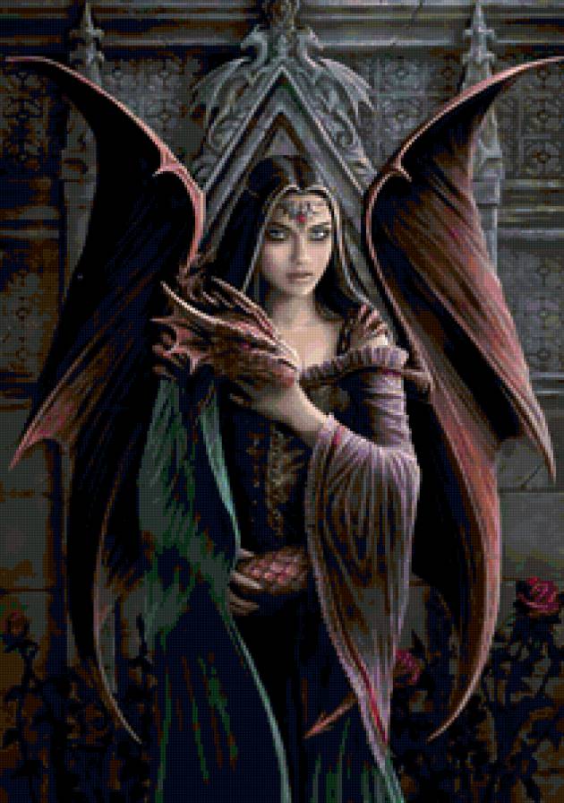 Девушка и Дракон - миф, животные, фэнтези, девушка, драконы, магия, анна стоукс - предпросмотр