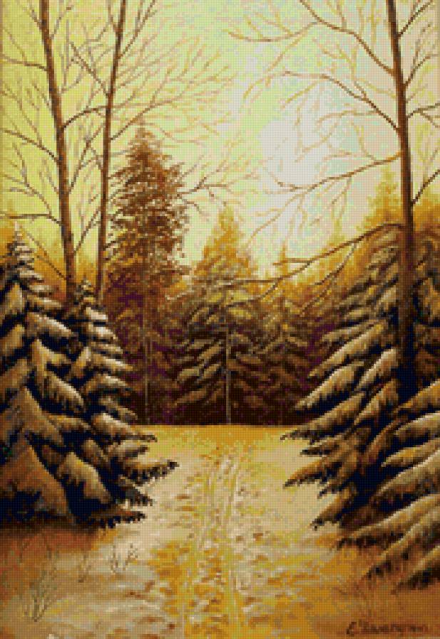 пейзаж - природа, зима, снег, пейзаж - предпросмотр