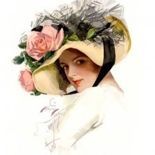 Схема вышивки «Девушка»