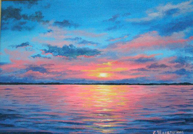 закат - закат, небо - оригинал