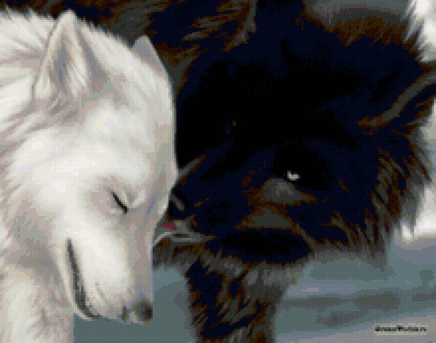 Нарисованные волки - животные - предпросмотр