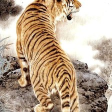 Оригинал схемы вышивки «Тигр» (№84946)