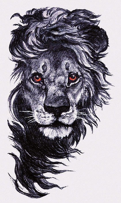 Лев - хищник, лев, морда, зверь, графика - оригинал