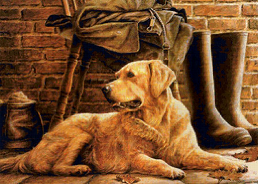 Серия СОБАКИ. Живопись. - собака, животные, охота - предпросмотр