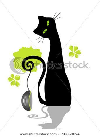 №85161 - монохром, кот - оригинал