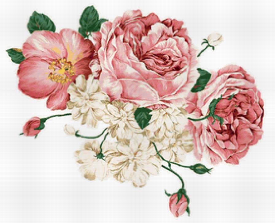 Розы - скатерть, цветы, салфетка - предпросмотр