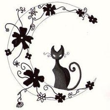 Оригинал схемы вышивки «кошка» (№85305)