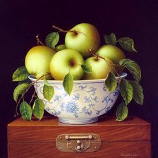 Оригинал схемы вышивки «Натюрморт с яблоками» (№85330)