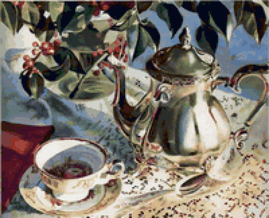 чаепитие - кухня, чайник, натюрморт, чашка - предпросмотр