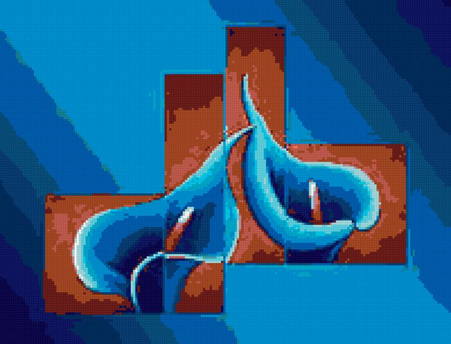 каллы - цветы, полиптих - предпросмотр