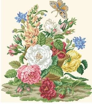 №86518 - бабочки, букет, бабочка, цветок, цветы, декор, розы - оригинал