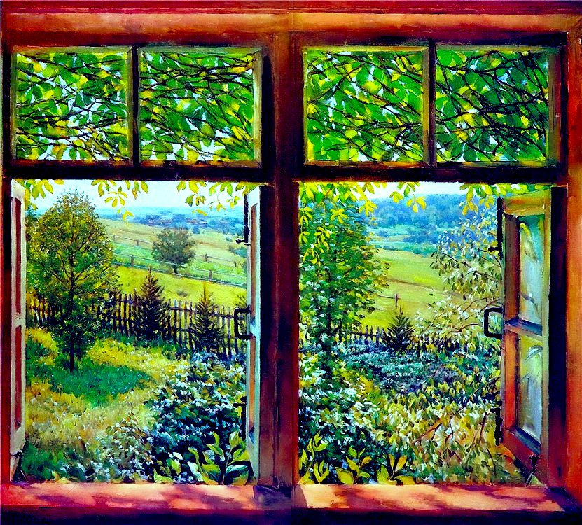 картина - пейзаж, лето - оригинал