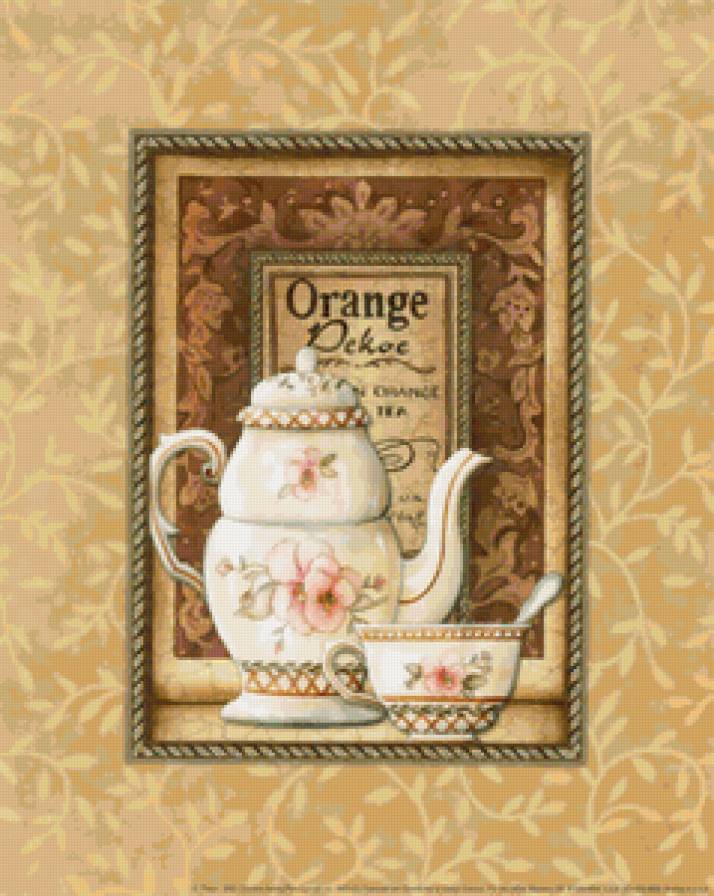 Приглашение к чаю - чайник, натюрморт, уют, чашки - предпросмотр