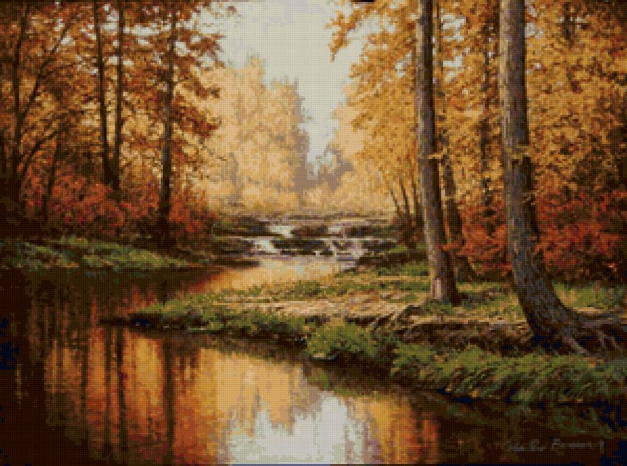 осень - природа, картина, пейзаж - предпросмотр