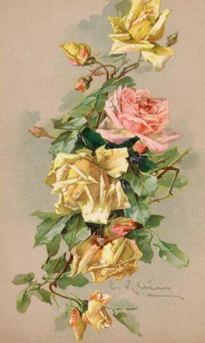 №87619 - розы, винтаж, цветы - оригинал