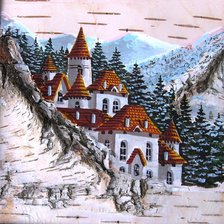 Оригинал схемы вышивки «Замок в лесу» (№87861)