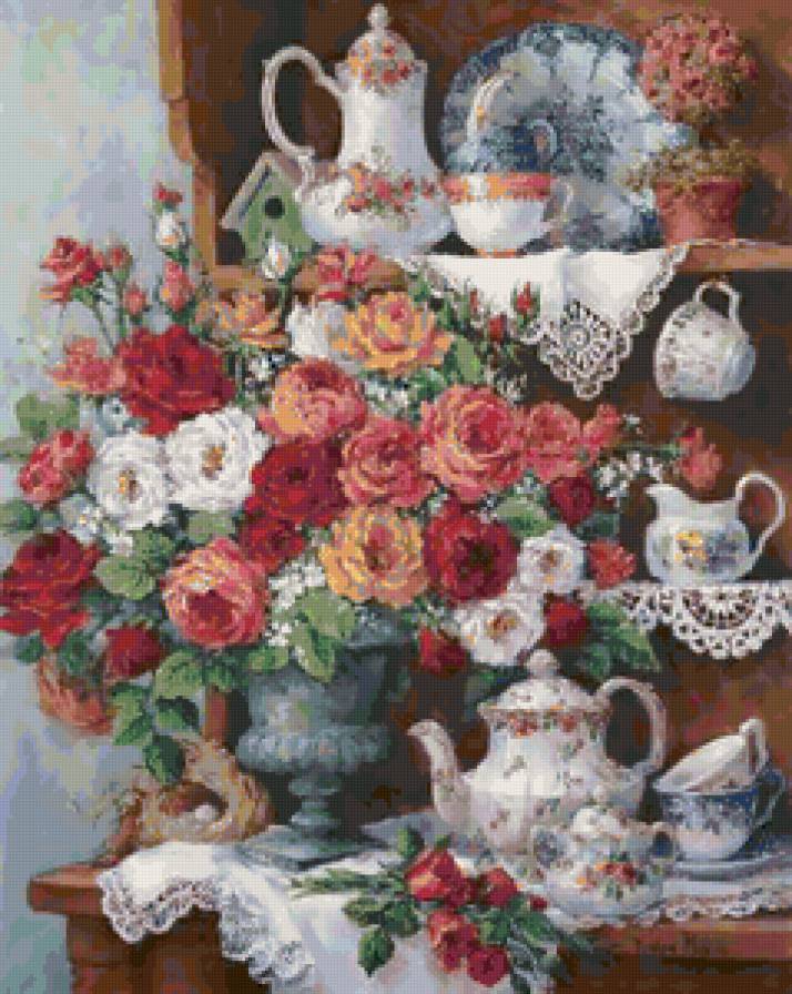 Натюрморт кухонный - посуда, кухня, , кувшин - предпросмотр