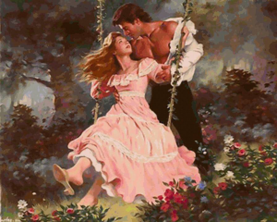 Признание - пейзаж, сад, качели, любовь, люди, пара, отношения, признание - предпросмотр