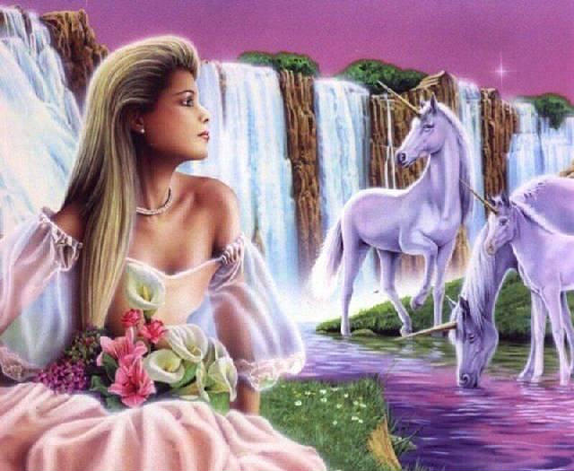 №88338 - пейзаж, лошади, животные, девушка - оригинал