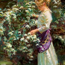 Схема вышивки «девушка»